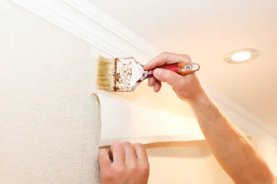 Pose de papier peint à Rougeou — revêtements muraux et toiles de verre